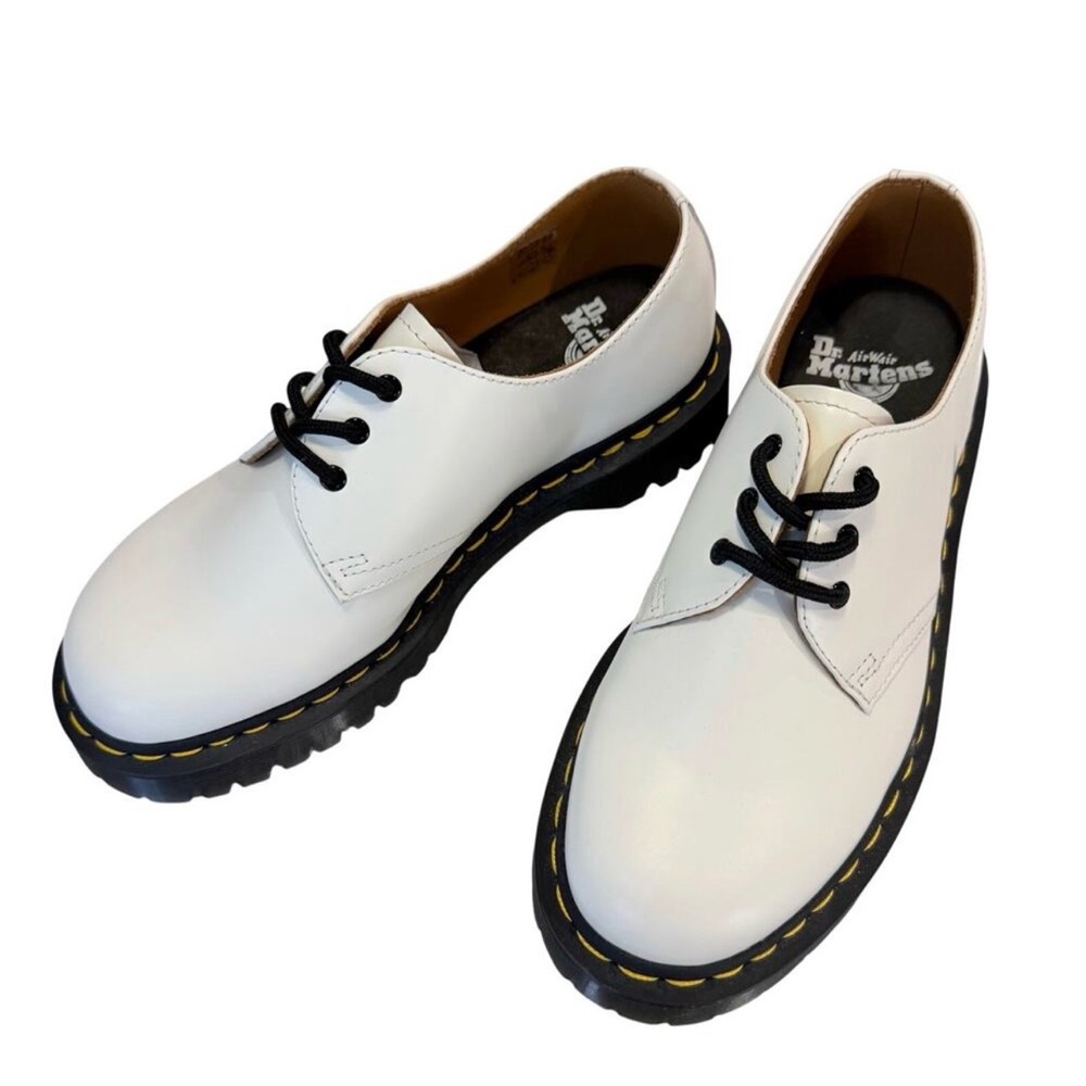 Dr. Martens 1461 Smooth Leather Oxford Shoes White Women Sz 8 New Without Box